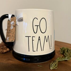 🏈 Rae Dunn x Peanuts ‘Go Team’ Snoopy Woodstock Football Mug NWT